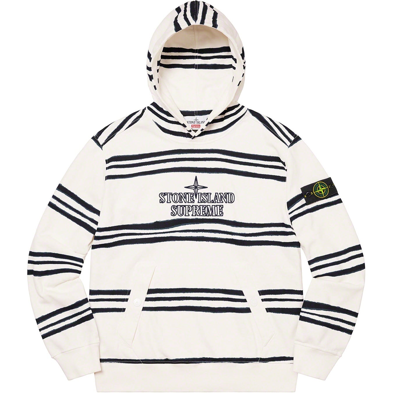 Supreme®/Stone Island® Warp Stripe Hooded Sweatshirt view 4
